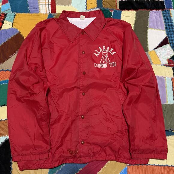 Coach Other - Vintage 80s Alabama Crimson Tide Lined Red Coach Jacket XL